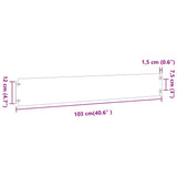 Bordure per Prato 10 pz 15x103 cm Acciaio Zincato