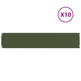 Bordure per Prato 10 pz Verde Oliva Acciaio Laminato a Freddo