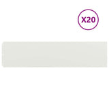 Bordure per Prato 20 pz Bianchi Acciaio Laminato a Freddo
