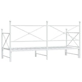 Divano Letto Estraibile senza Materasso Bianco 80x200cm Acciaio