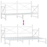Divano Letto Estraibile senza Materasso Bianco 80x200cm Acciaio
