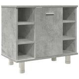Set Mobili da Bagno 3 pz Grigio Cemento in Legno truciolato