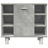Set Mobili da Bagno 3 pz Grigio Cemento in Legno truciolato