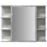 Set Mobili da Bagno 3 pz Grigio Cemento in Legno truciolato