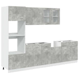Set Mobili da Cucina 7 pz Lyon Grigio Cemento
