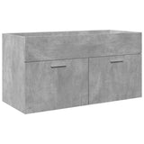 Set Mobili da Bagno 3 pz Grigio Cemento in Legno truciolato