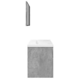 Set Mobili da Bagno 3 pz Grigio Cemento in Legno truciolato