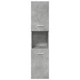 Set Mobili da Bagno 4 pz Grigio Cemento in Legno truciolato