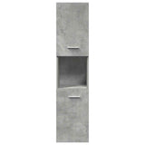 Set Mobili da Bagno 4 pz Grigio Cemento in Legno truciolato