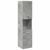 Set Mobili da Bagno 4 pz Grigio Cemento in Legno truciolato