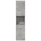 Set Mobili da Bagno 5 pz Grigio Cemento in Legno truciolato