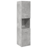 Set Mobili da Bagno 4 pz Grigio Cemento in Legno truciolato