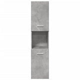 Set Mobili da Bagno 4 pz Grigio Cemento in Legno truciolato