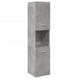 Set Mobili da Bagno 5 pz Grigio Cemento in Legno truciolato