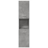 Set Mobili da Bagno 5 pz Grigio Cemento in Legno truciolato