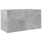 Set Mobili da Bagno 5 pz Grigio Cemento in Legno truciolato