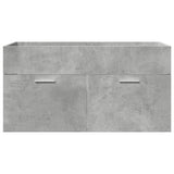 Set Mobili da Bagno 5 pz Grigio Cemento in Legno truciolato