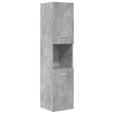 Set Mobili da Bagno 5 pz Grigio Cemento in Legno truciolato