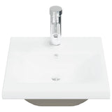 Set Mobili da Bagno 5 pz Grigio Cemento in Legno truciolato