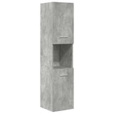 Set Mobili da Bagno 5 pz Grigio Cemento in Legno truciolato