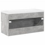 Set Mobili da Bagno 2 pz Grigio Cemento in Legno truciolato