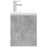 Set Mobili da Bagno 2 pz Grigio Cemento in Legno truciolato
