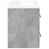 Set Mobili da Bagno 2 pz Grigio Cemento in Legno truciolato