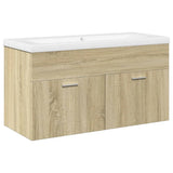 Mobile da Bagno con Lavabo Integrato Rovere Sonoma