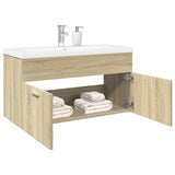 Mobile da Bagno con Lavabo Integrato Rovere Sonoma