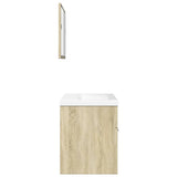Set Mobili da Bagno 3 pz Rovere Sonoma in Legno truciolato