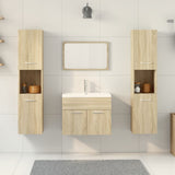 Set Mobili da Bagno 4 pz Rovere Sonoma in Legno truciolato