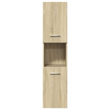 Set Mobili da Bagno 4 pz Rovere Sonoma in Legno truciolato