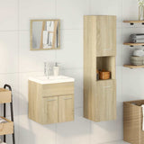 Set Mobili da Bagno 4 pz Rovere Sonoma in Legno truciolato