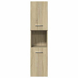 Set Mobili da Bagno 4 pz Rovere Sonoma in Legno truciolato
