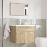 Set Mobili da Bagno 3 pz Rovere Sonoma in Legno truciolato