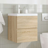 Set Mobili da Bagno 2 pz Rovere Sonoma in Legno truciolato