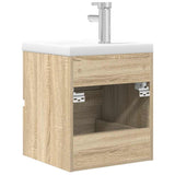 Set Mobili da Bagno 2 pz Rovere Sonoma in Legno truciolato