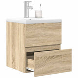 Set Mobili da Bagno 2 pz Rovere Sonoma in Legno truciolato