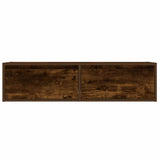 Mobile Porta TV con Luci LED Rovere Fumo 100X35,5x25 cm