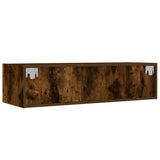 Mobile Porta TV con Luci LED Rovere Fumo 100X35,5x25 cm