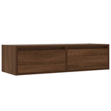 Mobile Porta TV con Luci LED Rovere Marrone 100X35,5x25 cm