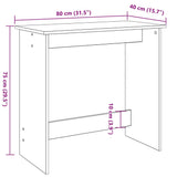 Scrivania Rovere Sonoma 80x40x75 cm in Legno truciolato