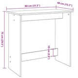 Scrivania Rovere Artigianale 80x40x75 cm in Legno truciolato