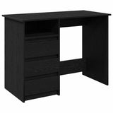 Scrivania Nera 102x50x75 cm in Legno truciolato