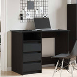 Scrivania Nera 102x50x75 cm in Legno truciolato
