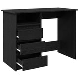 Scrivania Nera 102x50x75 cm in Legno truciolato