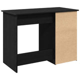 Scrivania Nera 102x50x75 cm in Legno truciolato