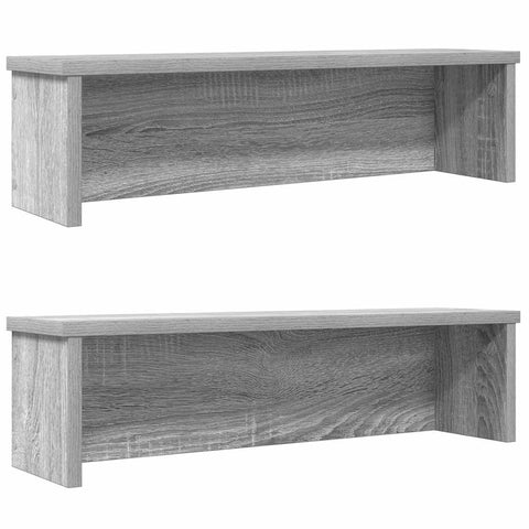 Scaffali da Cucina Impilabili 2 pz Grigio Sonoma 50x15x16 cm
