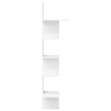 Scaffale Angolare Muro Bianco 32x32x127,5 cm Legno truciolato