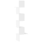 Scaffale Angolare Muro Bianco 32x32x127,5 cm Legno truciolato